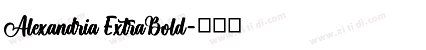 Alexandria ExtraBold字体转换